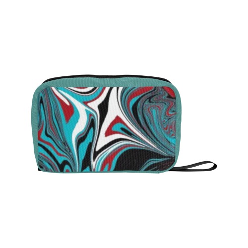 Dark Wave of Colors Toiletry Bag with Hanging Hook (Model 1728)
