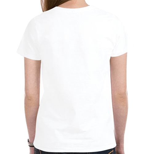 ActLike White Tee letters Women New All Over Print T-shirt for Women (Model T45)