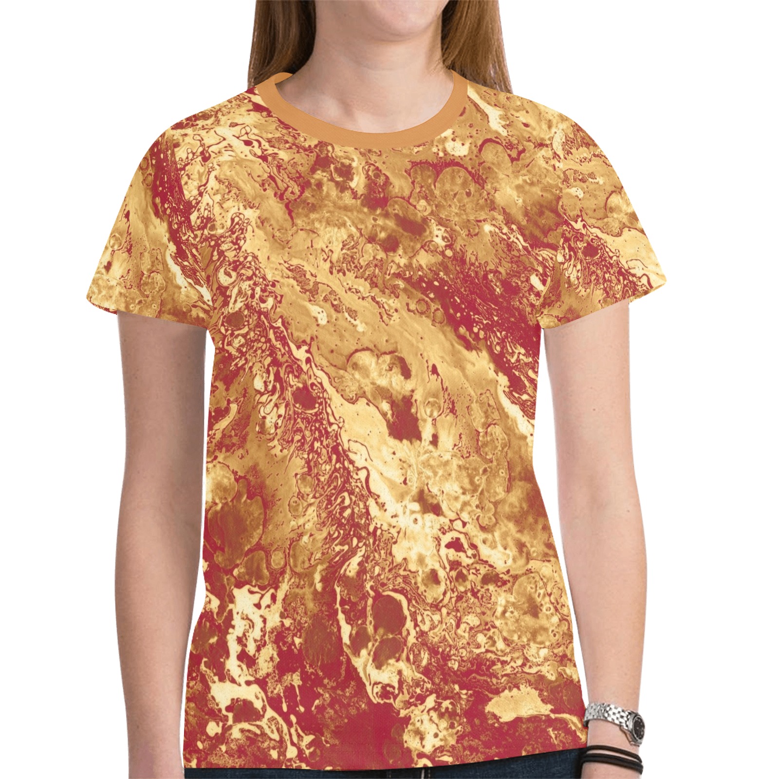 Red One New All Over Print T-shirt for Women (Model T45)
