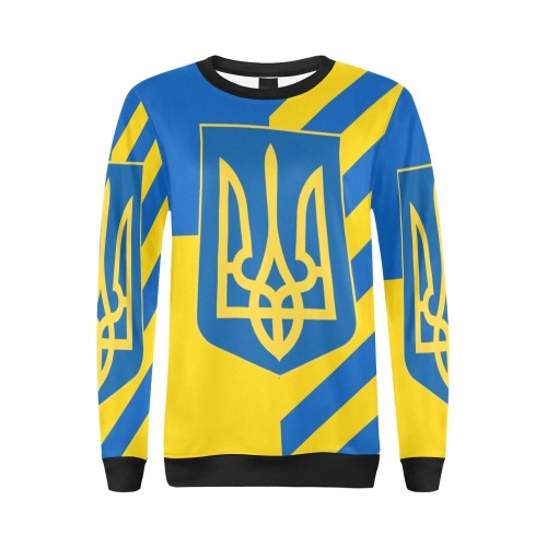 UKRAINE All Over Print Crewneck Sweatshirt for Women (Model H18)