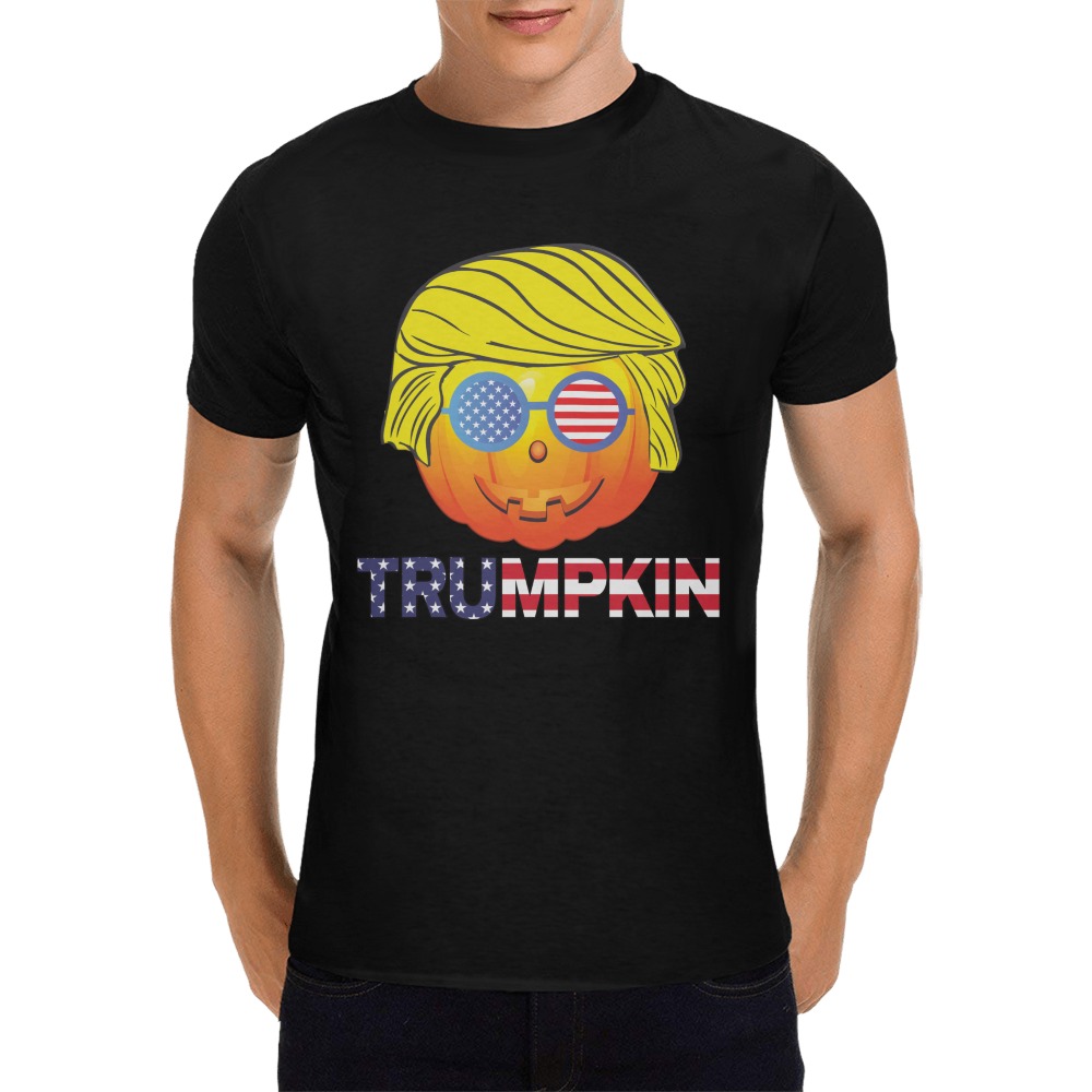 Donald J Trump Pumpkin Patch Trumpkin Graphic Men's T-Shirt in USA Size (Front Printing Only)