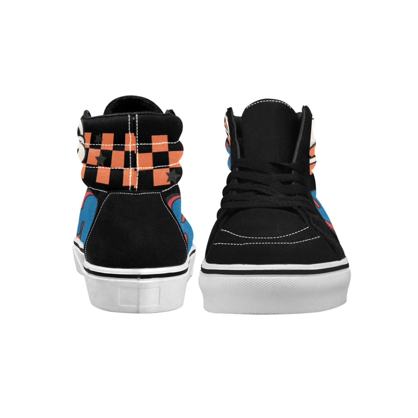 Baseball1- Women's High Top Skateboarding Shoes (Model E001-1)