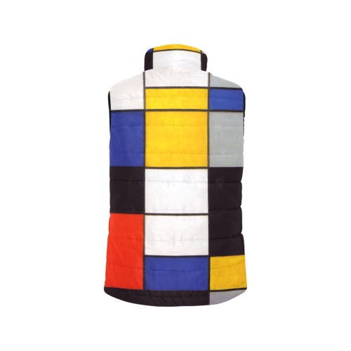 Composition A by Piet Mondrian Women's Padded Vest Jacket (Model H44)