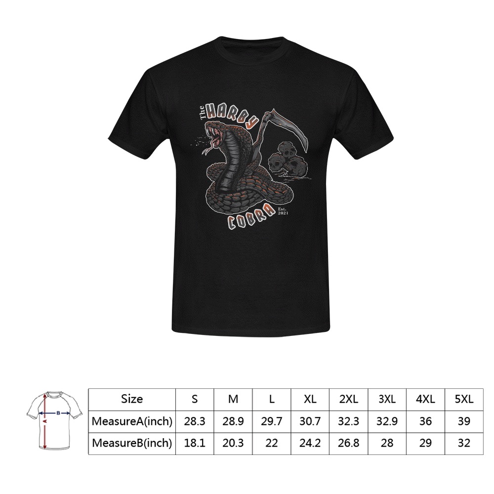 The Harby Cobra Men's T-Shirt in USA Size (Front Printing Only)