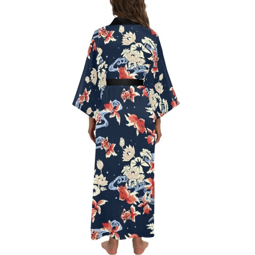 KOI FISH 002 Long Kimono Robe