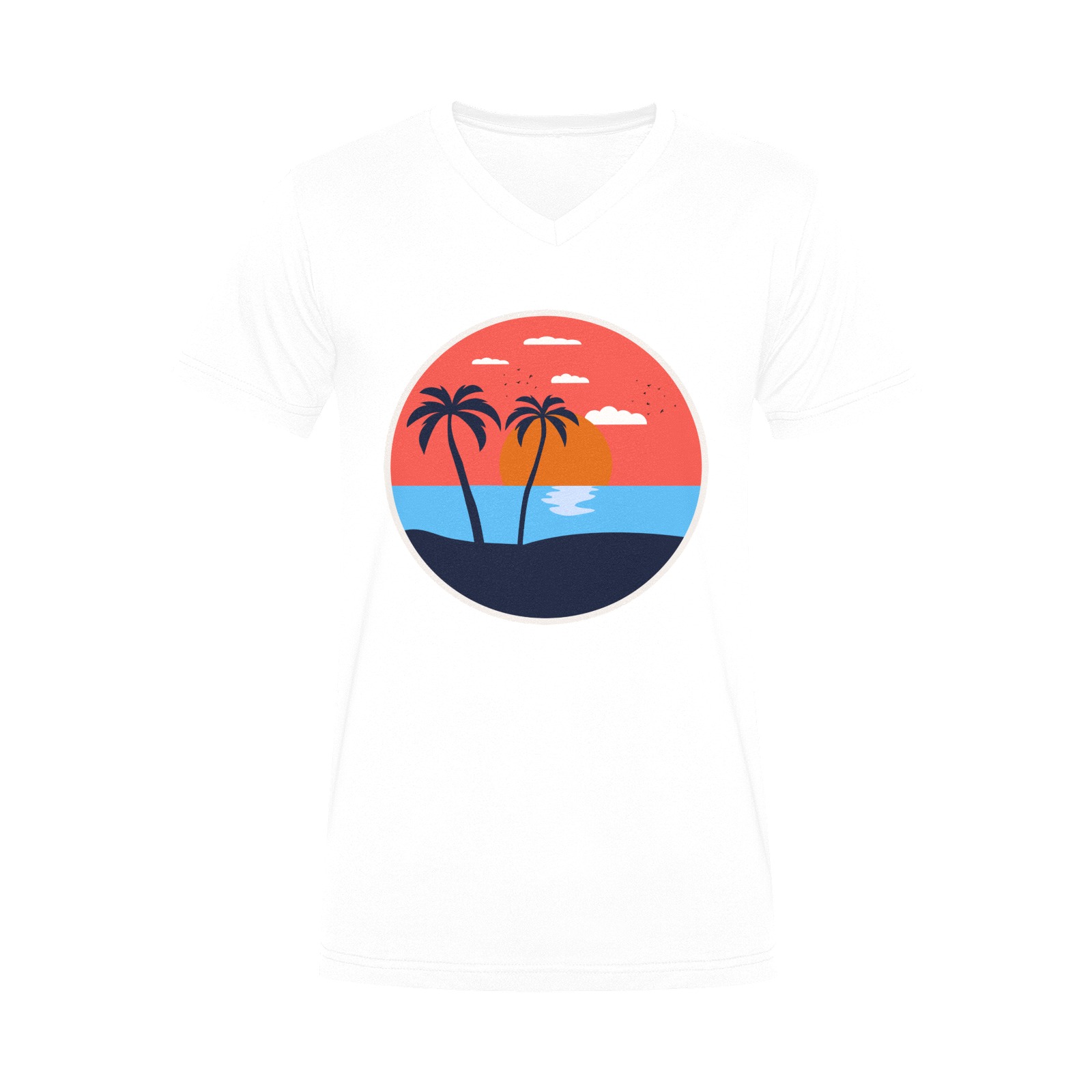 Summer Men's V-Neck T-shirt (USA Size) (Model T10)