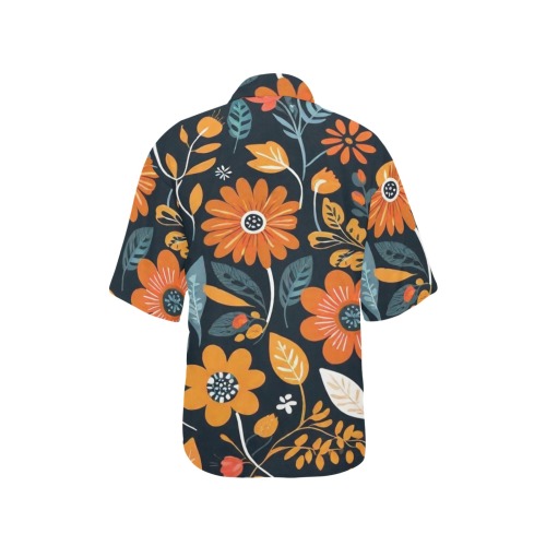 Bohemian Flowers 4 All Over Print Hawaiian Shirt for Women (Model T58)