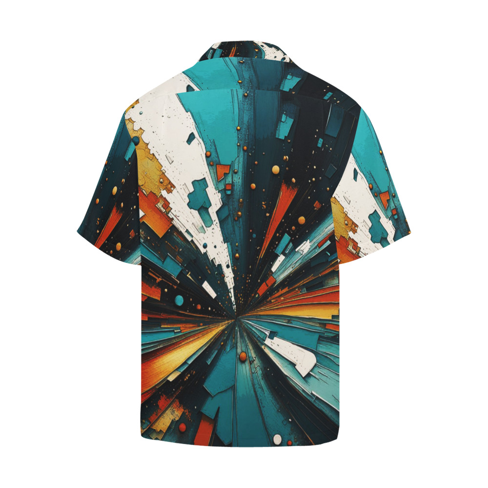 Abstract Blue And Orange 607 Hawaiian Shirt (Model T58)