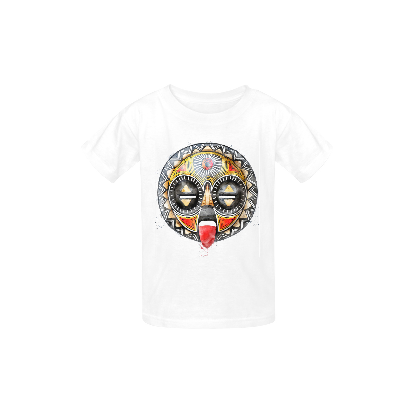 African tribal mask Kid's Classic T-shirt (Model T22)