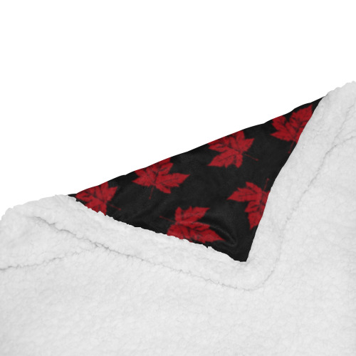 Cool Canada Souvenir Double Layer Short Plush Blanket 50"x60"