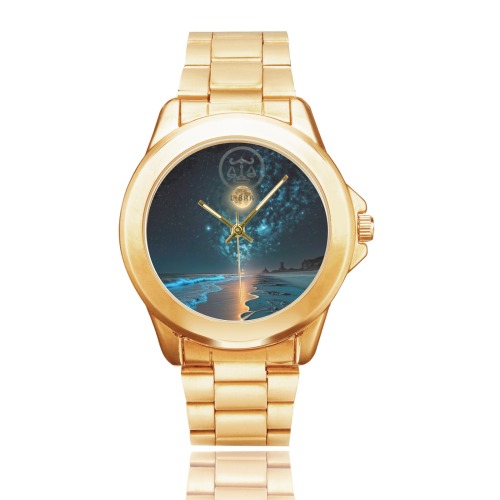 Moon with Libra Custom Gilt Watch(Model 101)