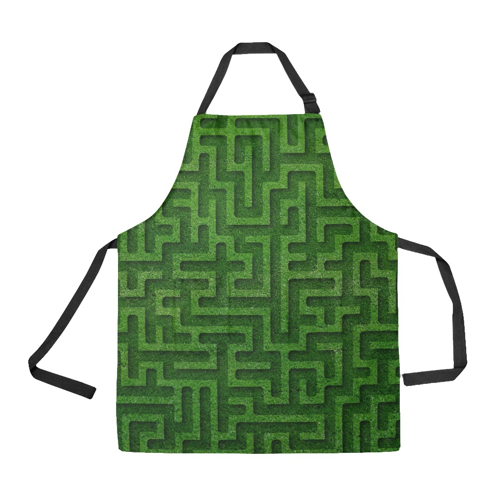 Green Maze All Over Print Apron