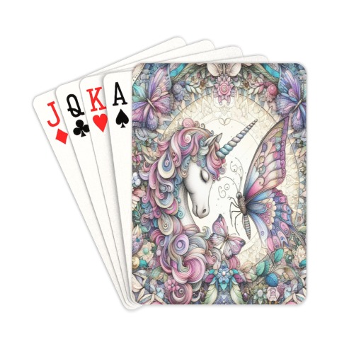 The Unicorn And Butterfly Playing Cards 2.5"x3.5"