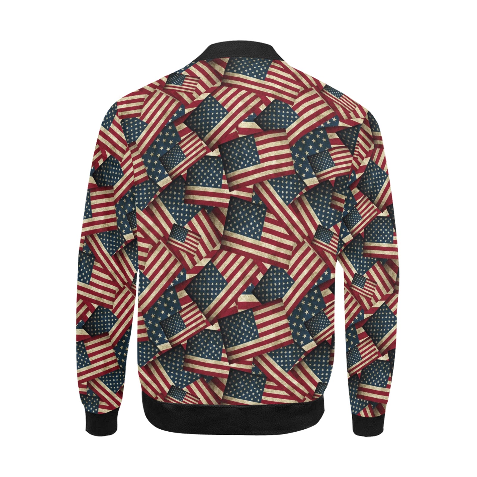 Patriotic USA American Flag Art All Over Print Bomber Jacket for Men (Model H31)