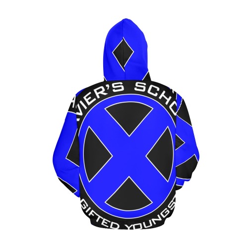 DIONIO Clothing -Black & Blue Xavier Hoodies All Over Print Hoodie for Men (USA Size) (Model H13)