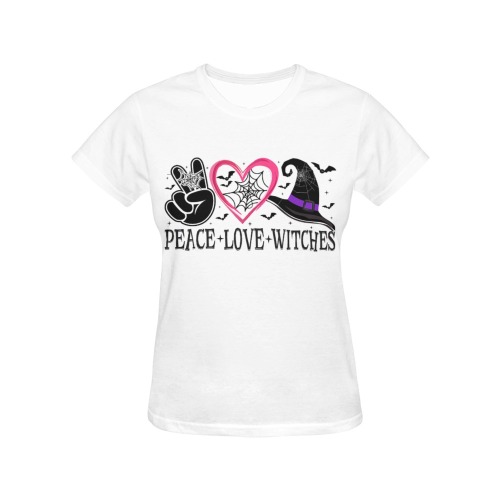Peace-Love-Witches - All Over Print T-Shirt for Women (USA Size) (Model T40)