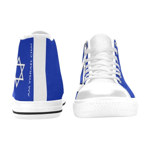 AM YISRAEL CHAI SNEAKERS Women's Classic High Top Canvas Shoes (Model 017)