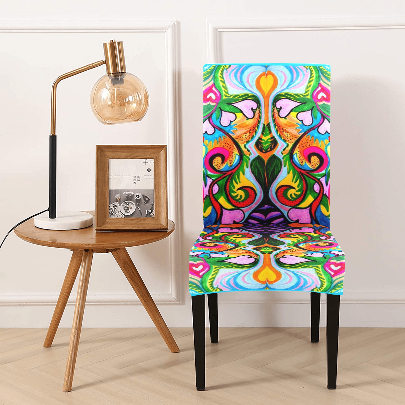 BOHO Blue Skies Removable Dining Chair Cover