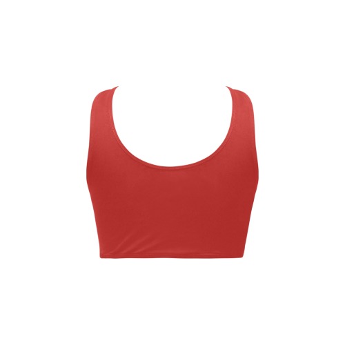 Solid Colors Red Chest Bowknot Bikini Top (Model S33)