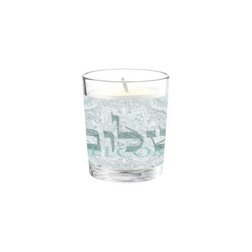 shalom  Welcome one color green Transparent Candle Cup (Jasmine)