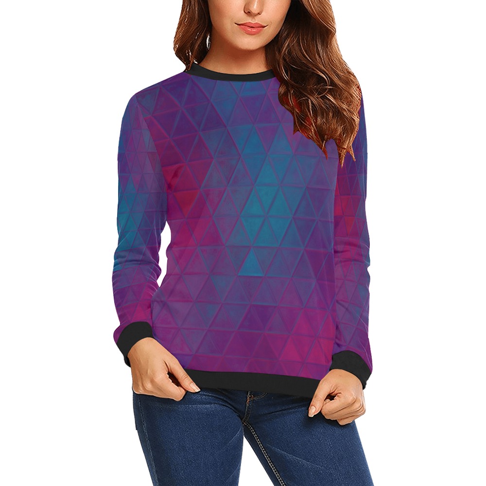 mosaic 36 All Over Print Crewneck Sweatshirt for Women (Model H18)