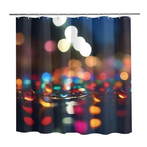 City Lights City Streets Shower Curtain Shower Curtain 72" x 72"