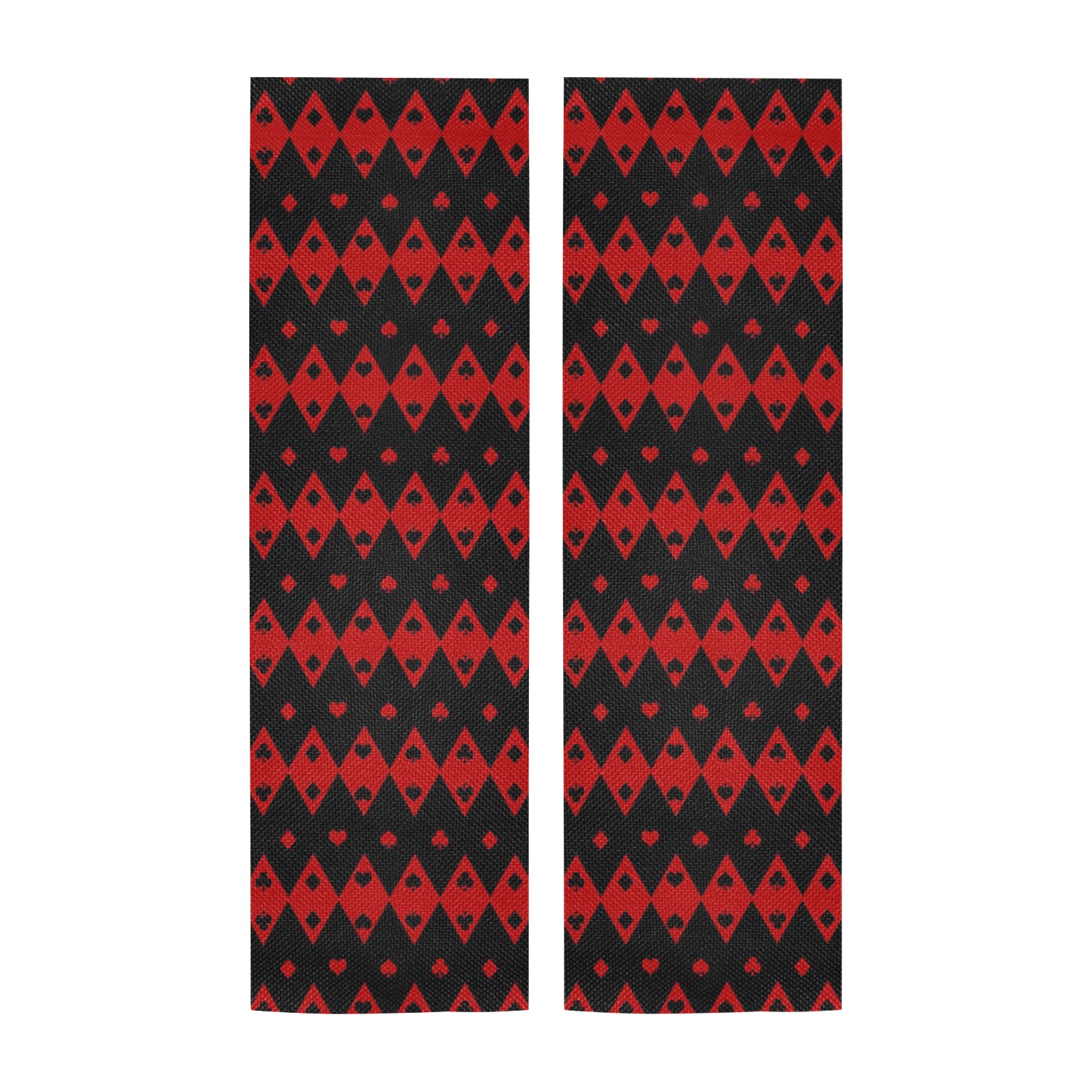 Black Red Play Card Shapes Door Curtain Tapestry