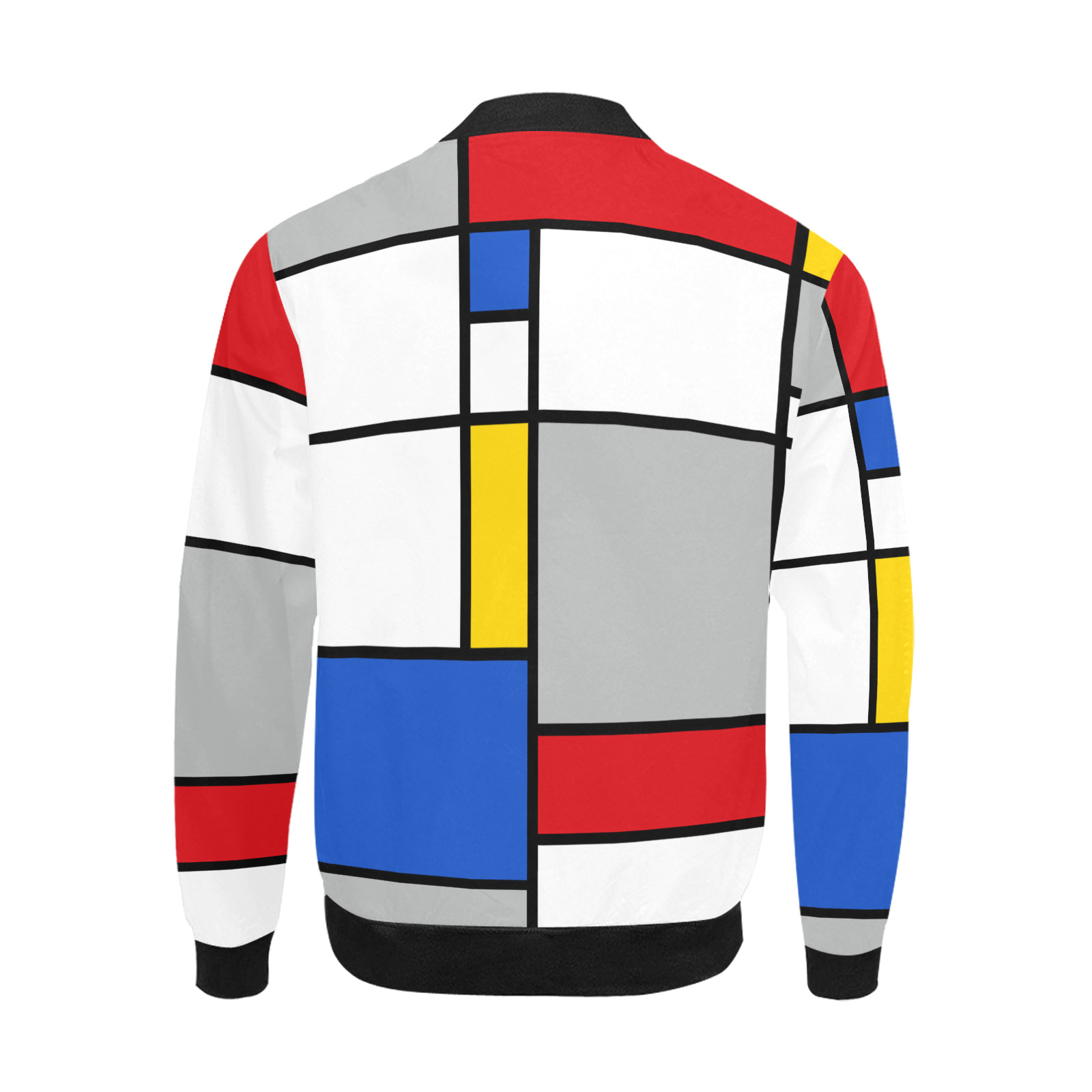 Geometric Retro Mondrian Style Color Composition All Over Print Bomber Jacket for Men (Model H31)