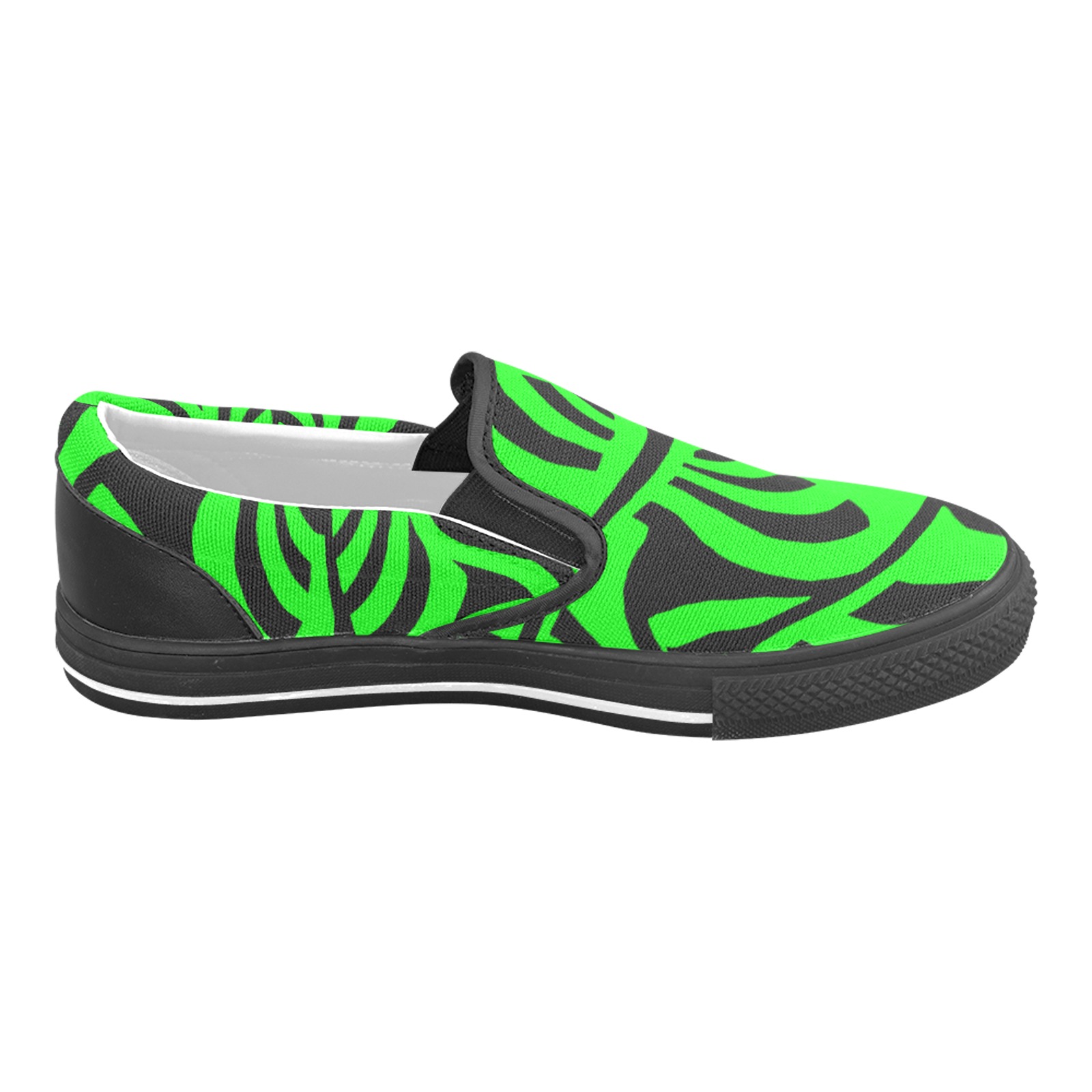 aaa green Men's Unusual Slip-on Canvas Shoes (Model 019)