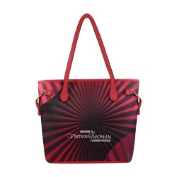 PAPER FAN CANVAS RED BAG Clover Canvas Tote Bag (Model 1661)