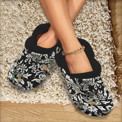 Just Bees and Dials and Fish and Tulips Fleece Lined Foam Clogs for Adults