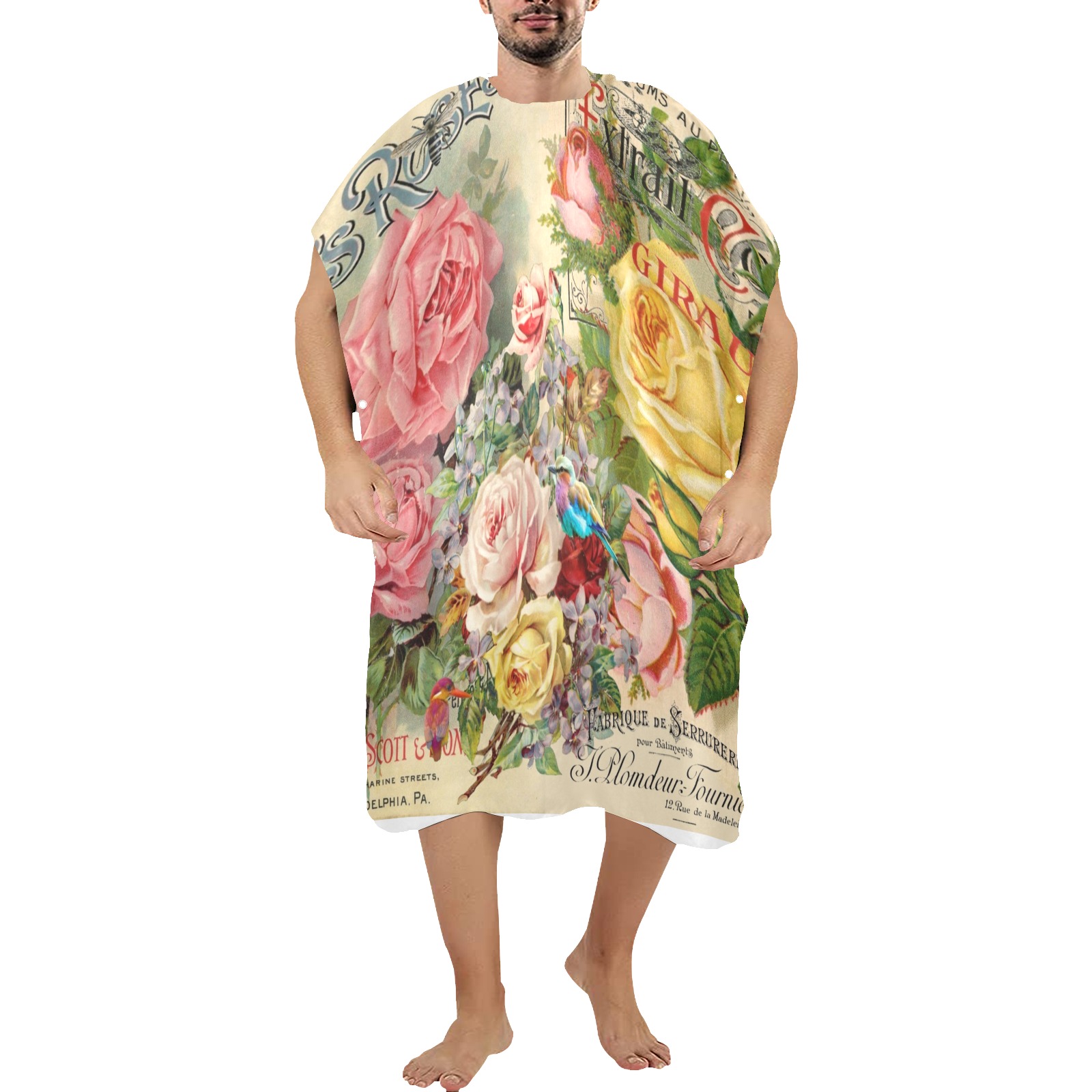 Scott's Roses Beach Changing Robe (Large Size)