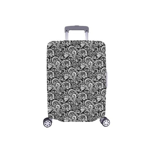 Let Your Spirit Wander Black Luggage Cover/Small 18"-21"
