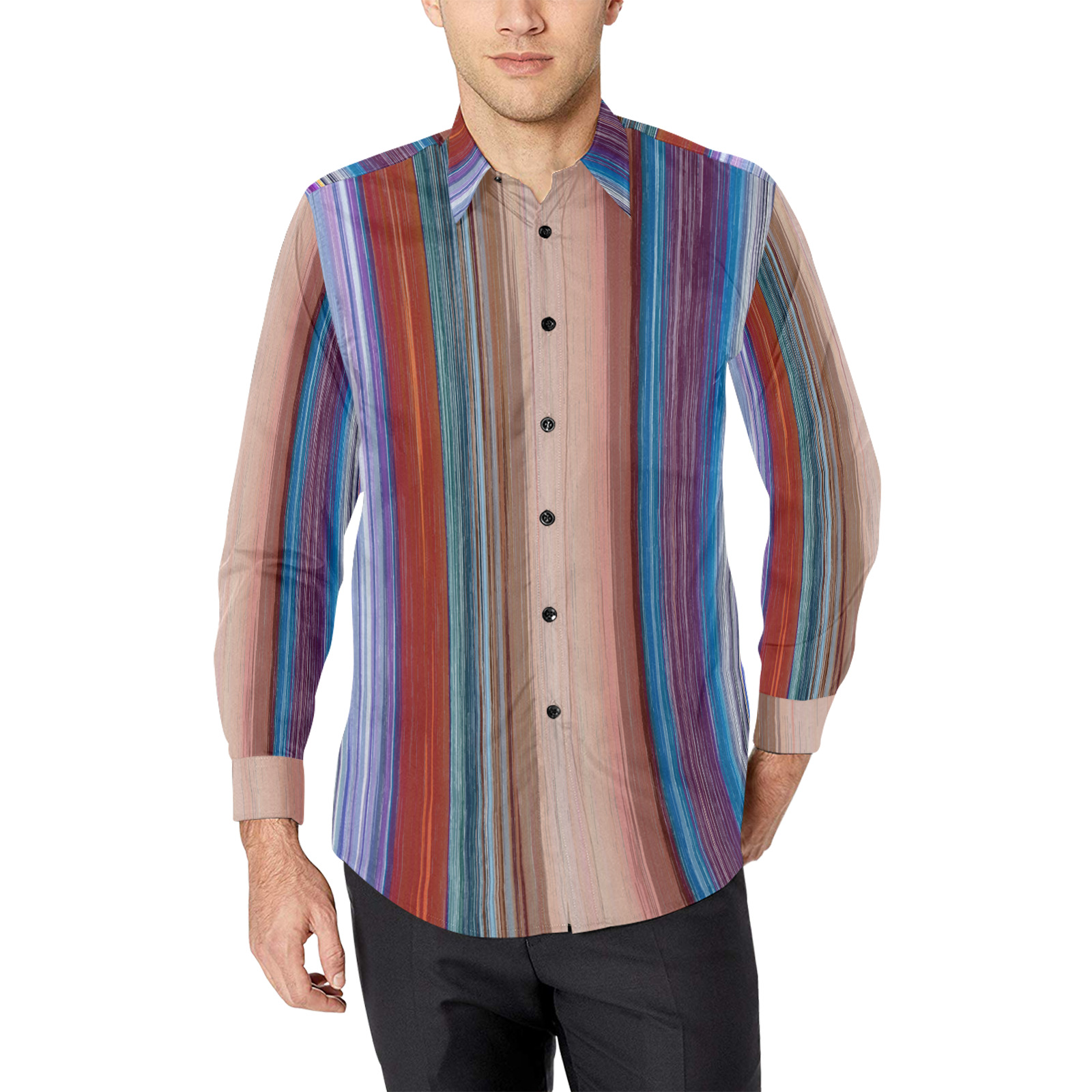 Altered Colours 1537 Men's All Over Print Dress Shirt (Without Pocket) (Model T61)