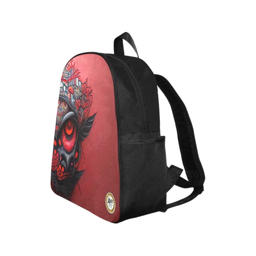 red eye Multi-Pocket Fabric Backpack (Model 1684)