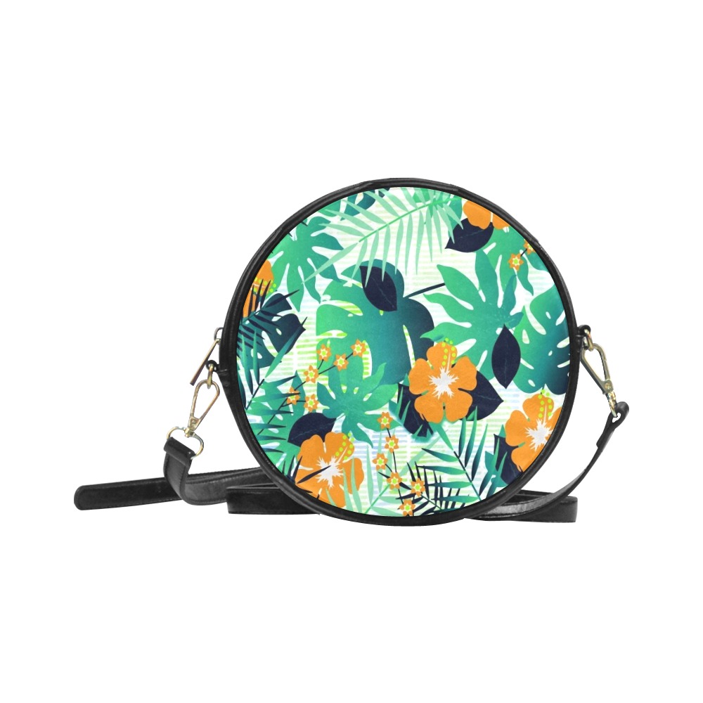 GROOVY FUNK THING FLORAL Round Sling Bag (Model 1647)