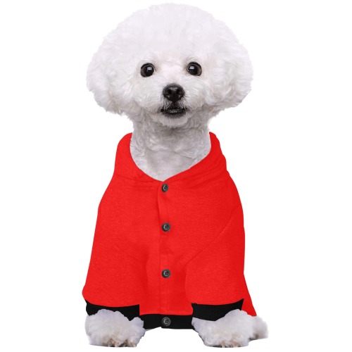 Merry Christmas Red Solid Color Pet Dog Hoodie