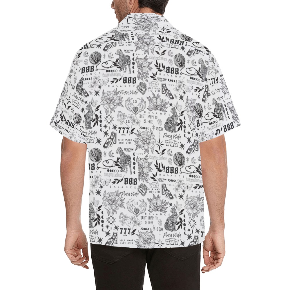 Inspirational tattoo pattern BL 2 Hawaiian Shirt (Model T58)