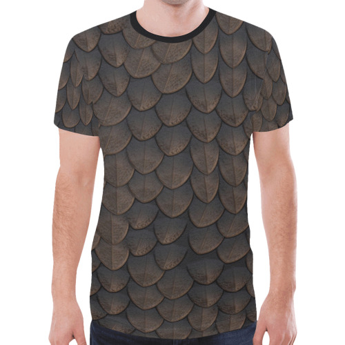 Brown Dragon Scales Mother of Dragons New All Over Print T-shirt for Men (Model T45)