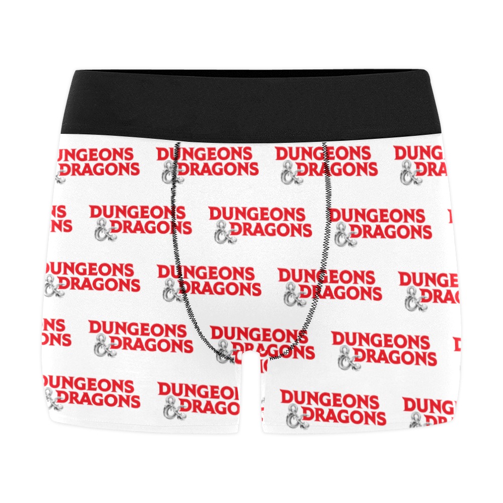 Dungeons & Dragons Logo (White) Men's Boxer Briefs with Merged Design (Model  L10)