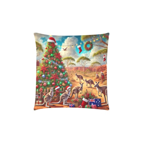 Outback Christmas Custom Zippered Pillow Cases 16"x16" (Two Sides)