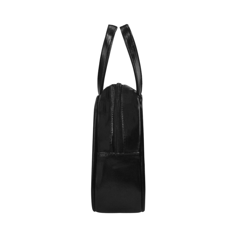fangs Leather Top Handle Handbag (Model 1662)