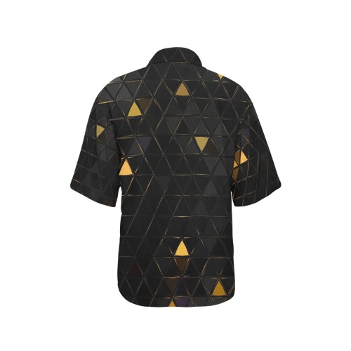 mosaic triangle 7 All Over Print Hawaiian Shirt for Women (Model T58)