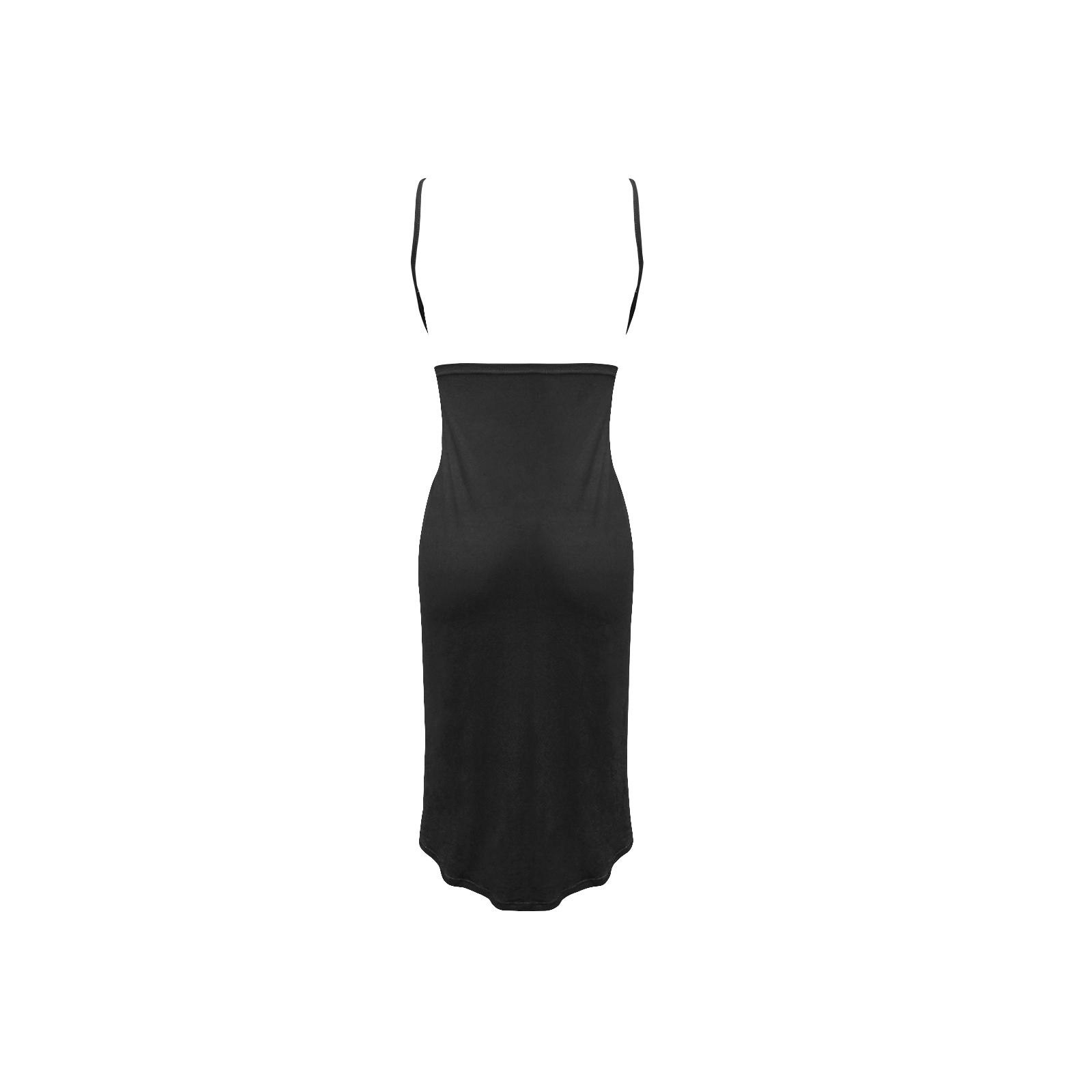 Black Spaghetti Strap Backless Beach Cover Up Dress (Model D65) | ID ...