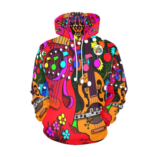 ITEM 02 _ GUITAR TREE FOREST - HOODIE All Over Print Hoodie for Men (USA Size) (Model H13)