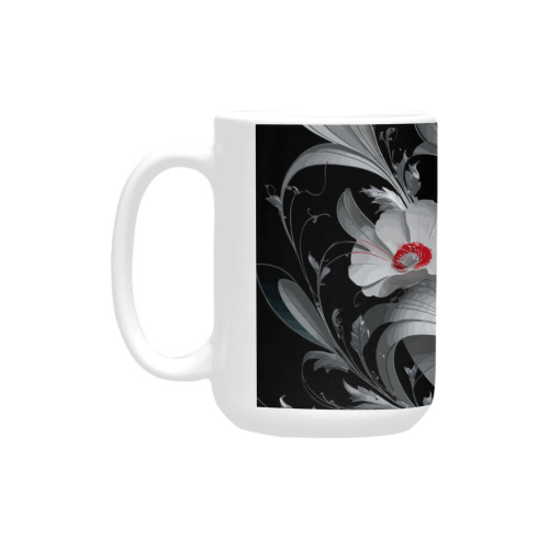 Falcon Bloom Art Nouveau Elegance Custom Ceramic Mug (15oz)