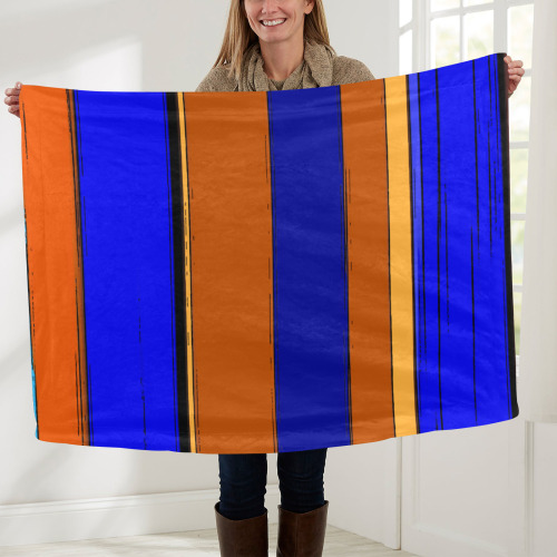 Abstract Blue And Orange 930 Baby Blanket 40"x50"