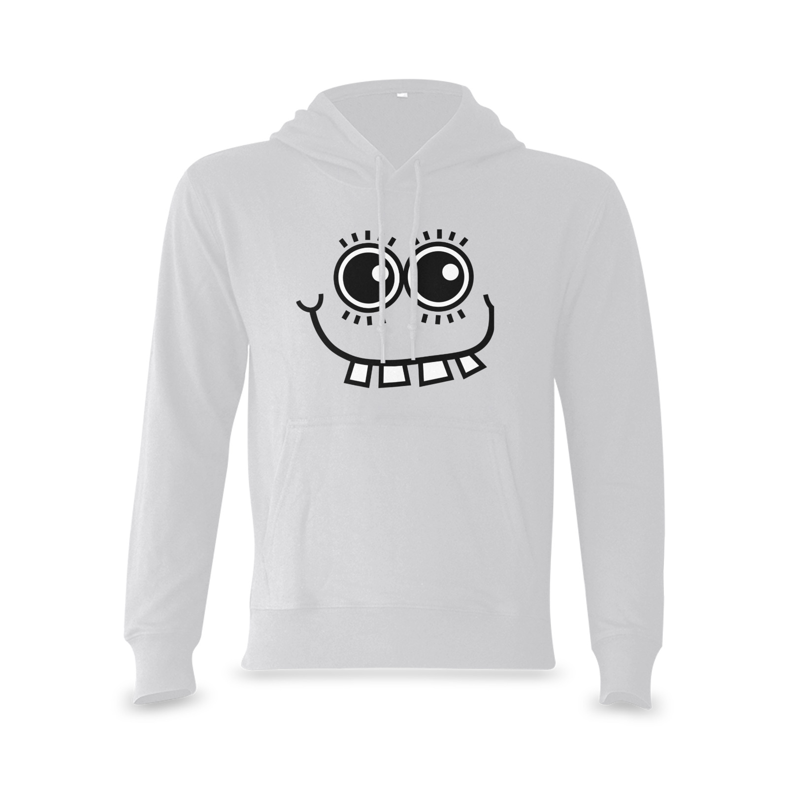 Cute Toothy Grin Comic Geeky Cartoon Face Oceanus Hoodie Sweatshirt (NEW) (Model H03)