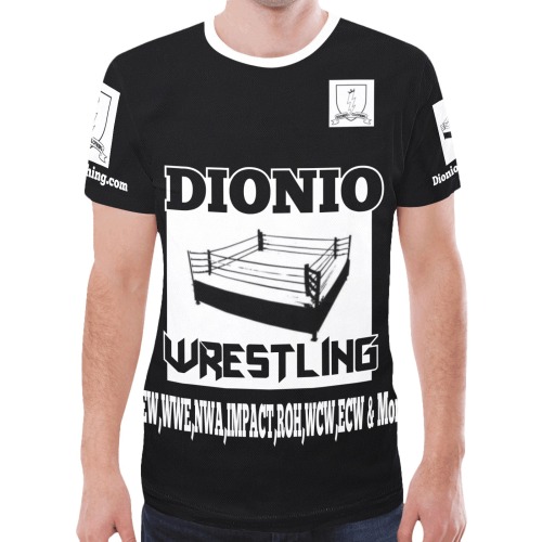 DIONIO Clothing - Dionio Wrestling T-shirt (Black & White) New All Over Print T-shirt for Men (Model T45)