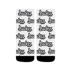 Buckss ankles black on white update Quarter Socks